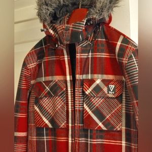 Mens Vurt Plaid Mid-Coat